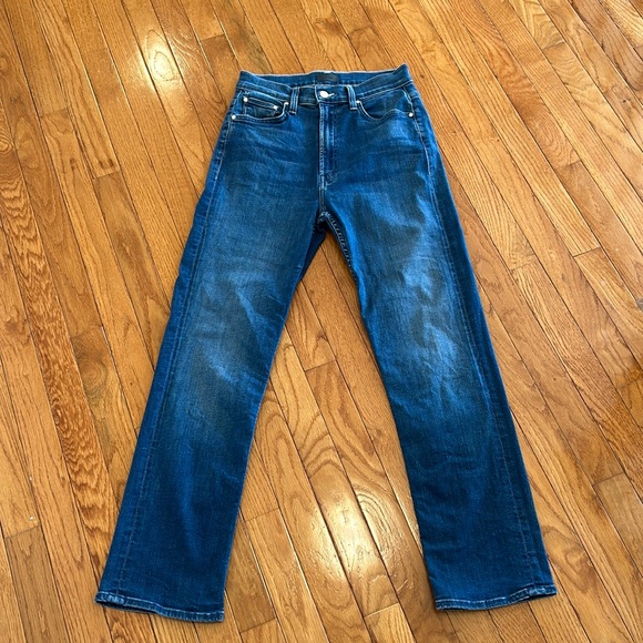 Mother High Waisted Rider Ankle in This Thing Between Us Straight Jeans Sz 26 - Picture 2 of 10